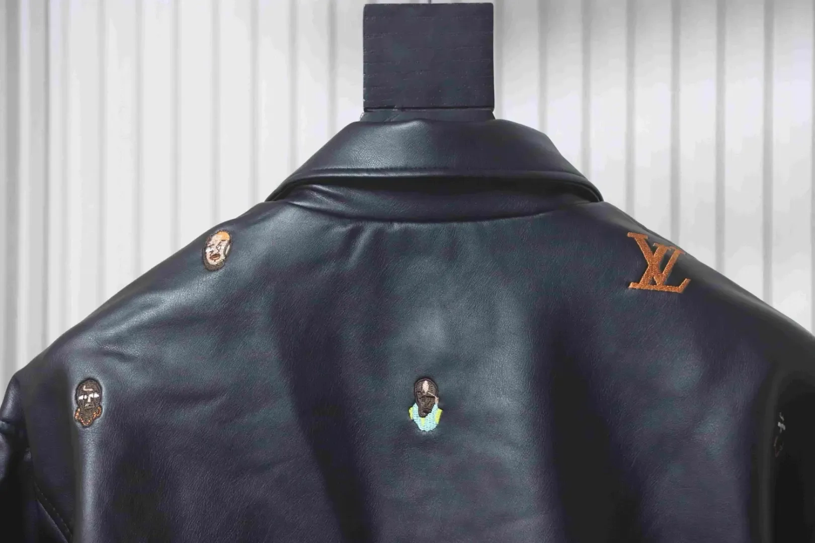 Leather Jacket With Anime Logo And Embroidery XXL - etkick reps au