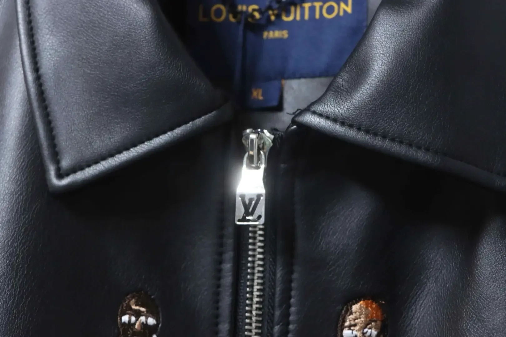 Leather Jacket With Anime Logo And Embroidery XXL - etkick reps au