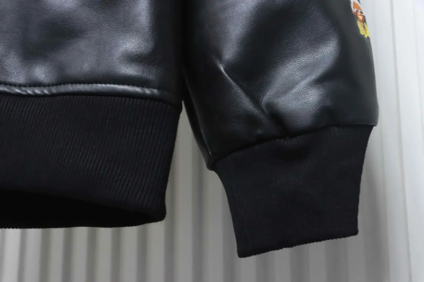 Leather Jacket With Anime Logo And Embroidery XXL - etkick reps au