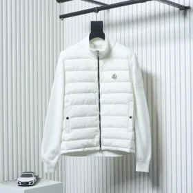 Moncler Cardigan With Patchwork Down