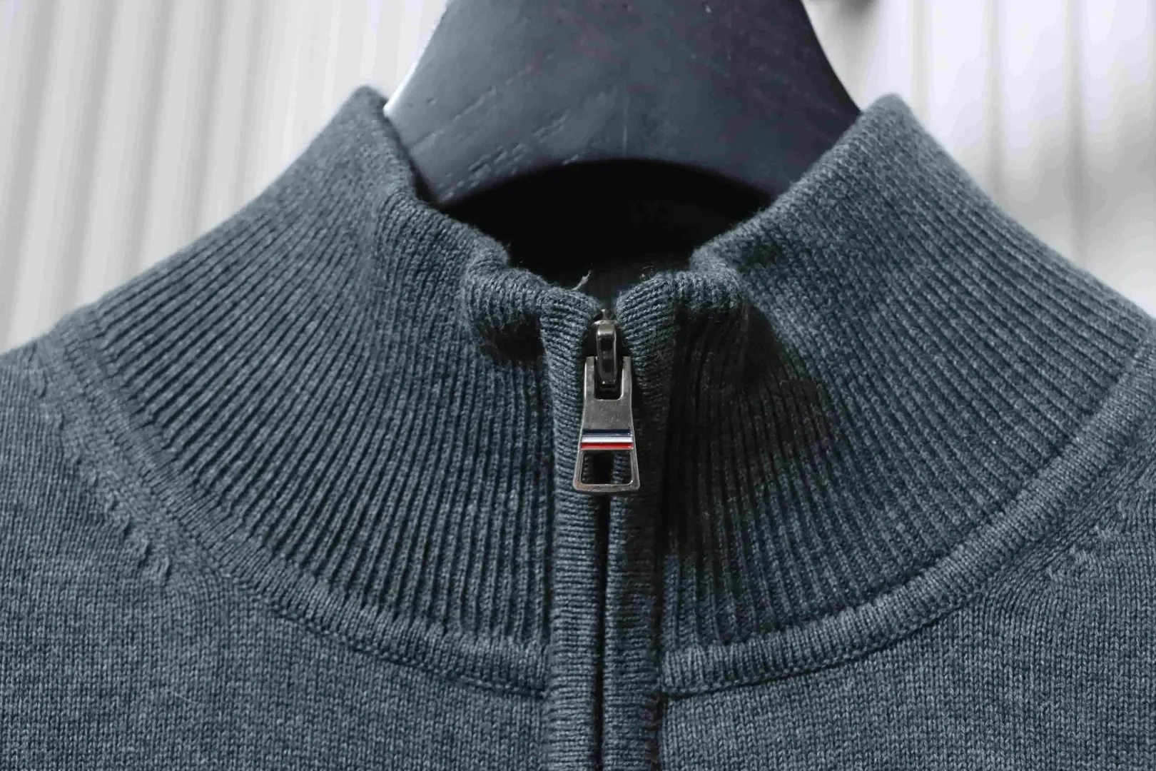 Moncler Mc Knit Sweater With Small Logo And Half Zipper XXL - etkick reps au