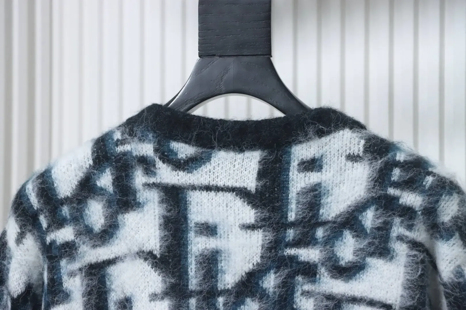 Monogrammed Jacquard Mohair Cardigan - etkick reps au