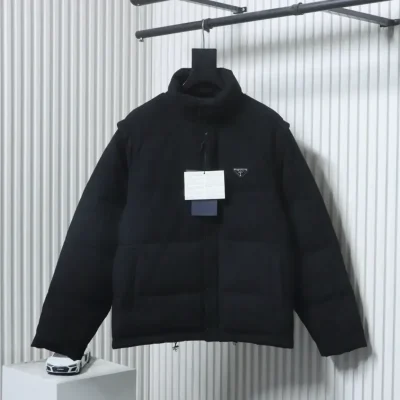 New Down Jacket With A Detachable Triangular Logo - etkick reps au