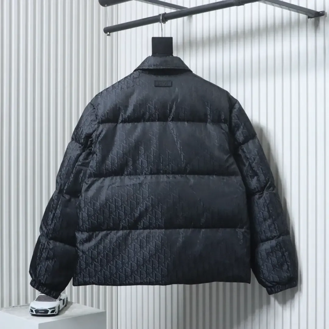 New Down Jacket With Monogrammed Jacquard Fabric Collar - etkick reps au