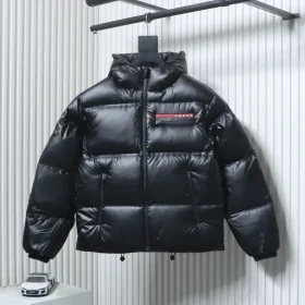 Red Striped Down Jacket S–XXL