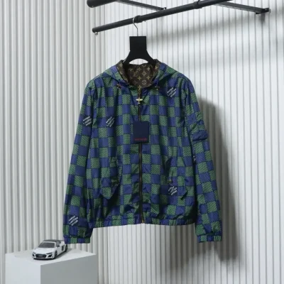 Reversible Jacket With A Checkered Pattern - etkick reps au
