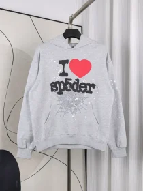 Sp5der I Heart SP5 Souvenir Hoodie Black