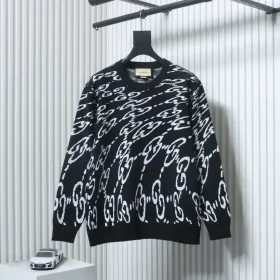 Sweater With A Twisted Double G Jacquard Pattern