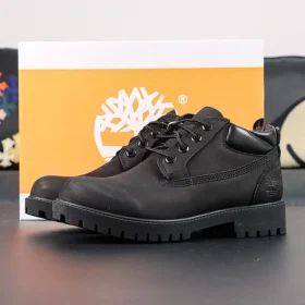 Timberland Mid-Height Heel Black Matte Finely Grained Cowhide Leather