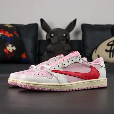 Travis Scott x Air Jordan 1 Low OG Tropical Pink - etkick reps au
