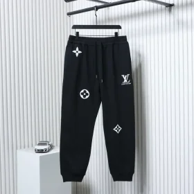 Trousers With Monogram Logo Embroidery
