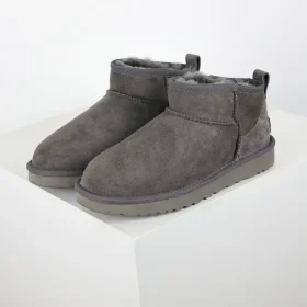 Ugg Mini Shoes With A Thin Sole Short 1.5 Cm Grey