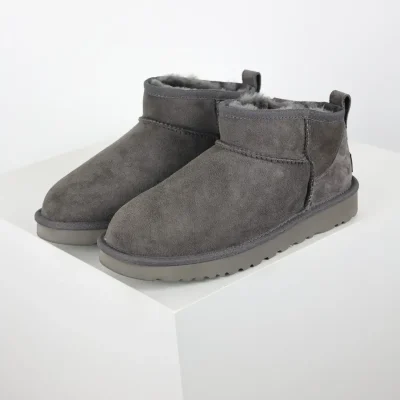 Ugg Mini Shoes With A Thin Sole Short 1.5 Cm Grey - etkick reps au