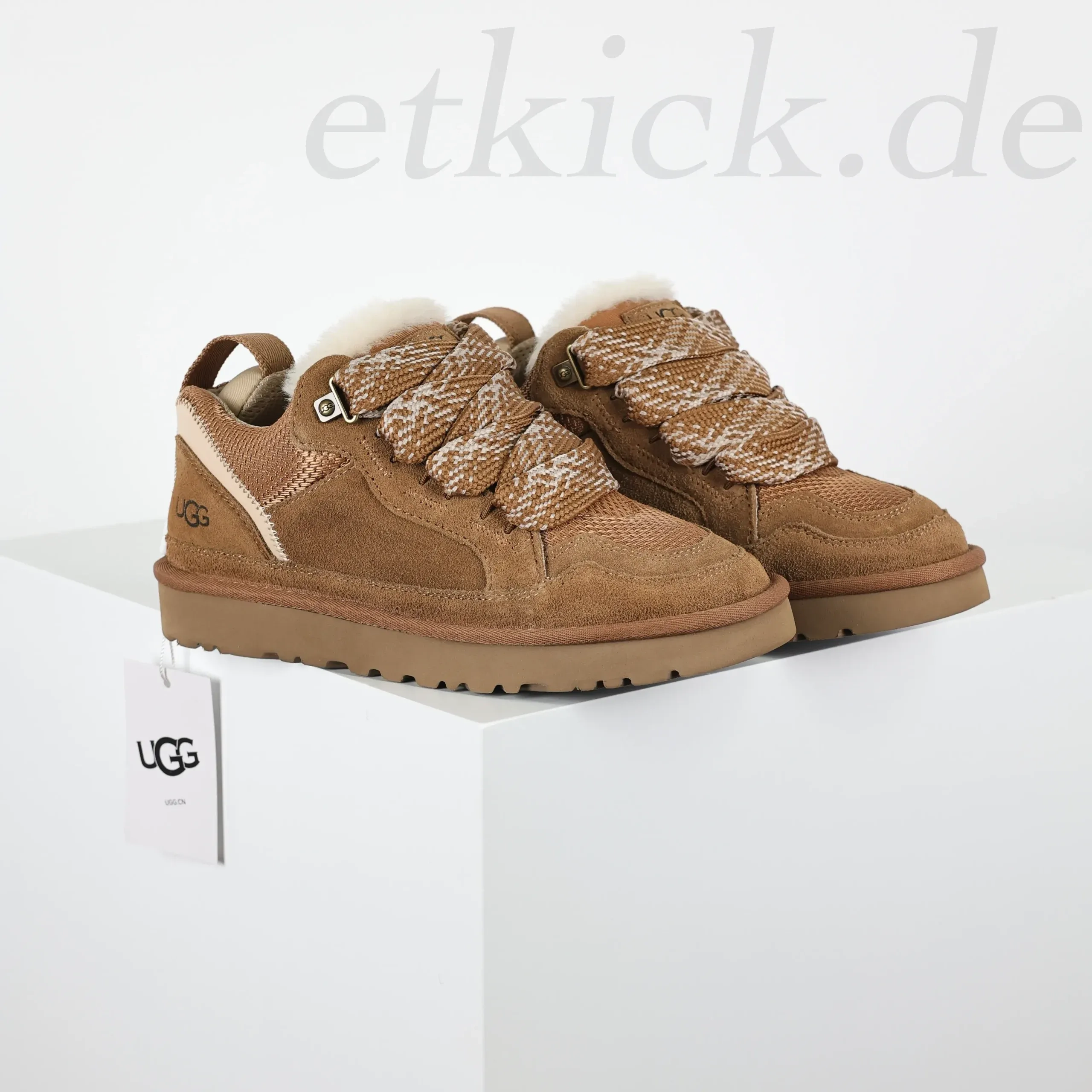Ugg Moccasin Snow Boots Made Of Suede With Mesh Inserts Brown - Image 2