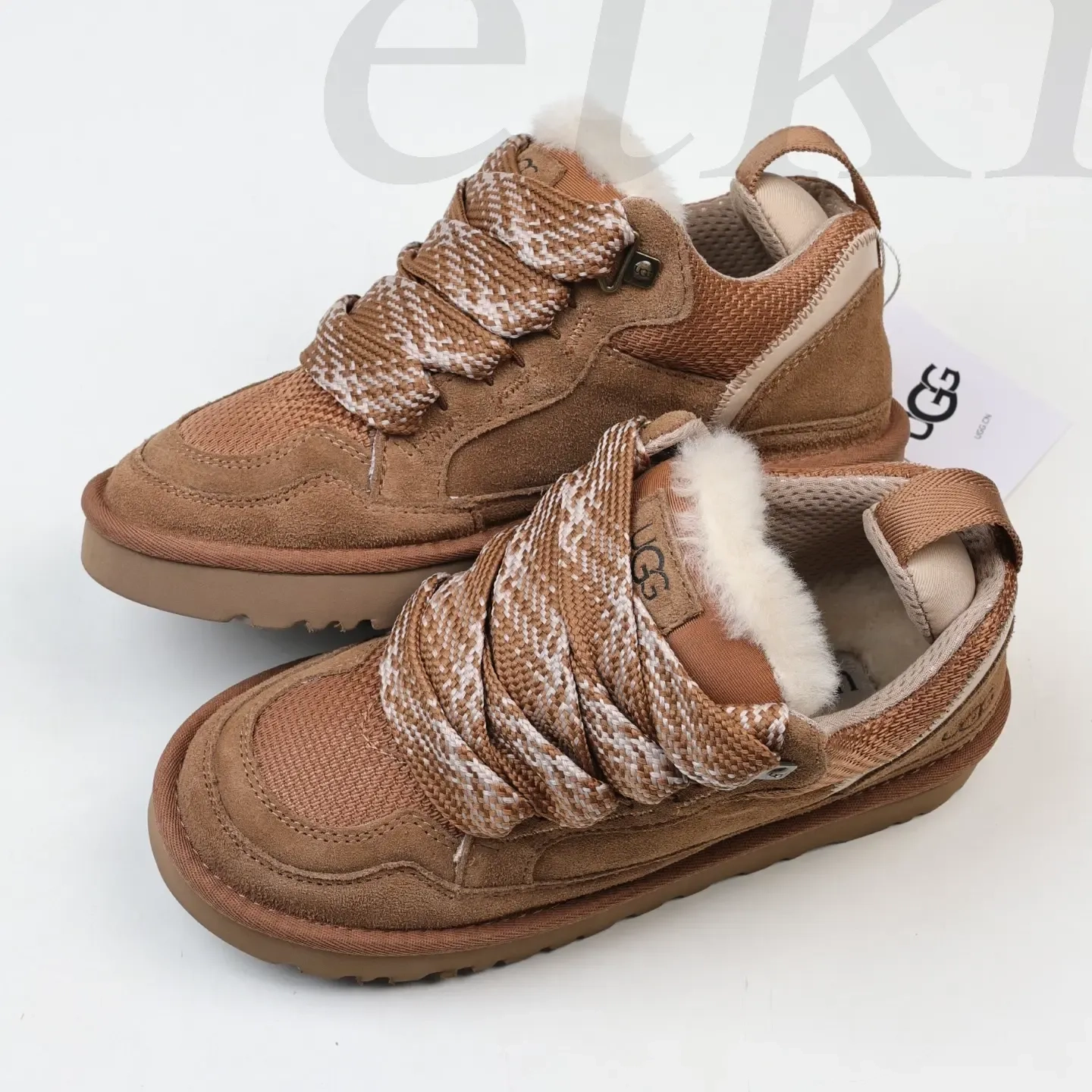 Ugg Moccasin Snow Boots Made Of Suede With Mesh Inserts Brown - Image 7