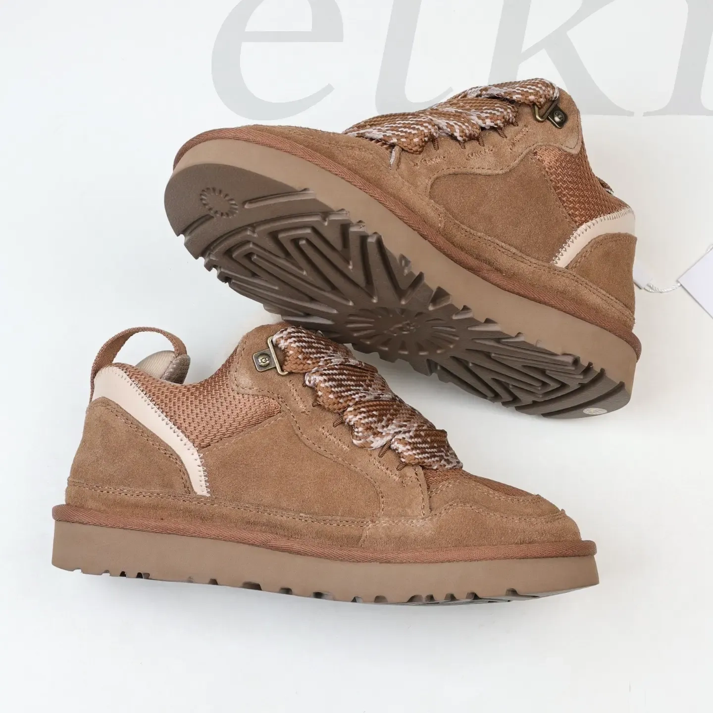 Ugg Moccasin Snow Boots Made Of Suede With Mesh Inserts Brown - Image 8