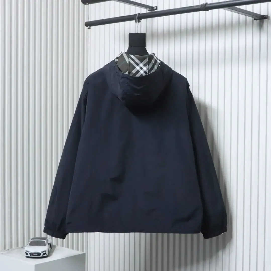 Warhorse Jacket With Embroidered Checkered Pattern And Double Sided Zipper - etkick reps au