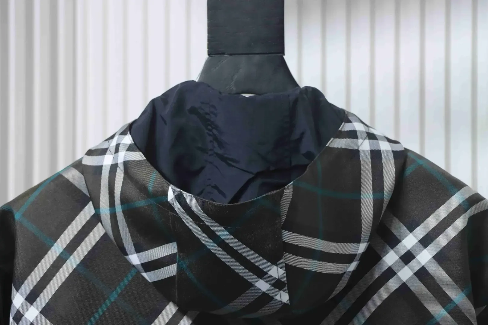 Warhorse Jacket With Embroidered Checkered Pattern And Double Sided Zipper - etkick reps au