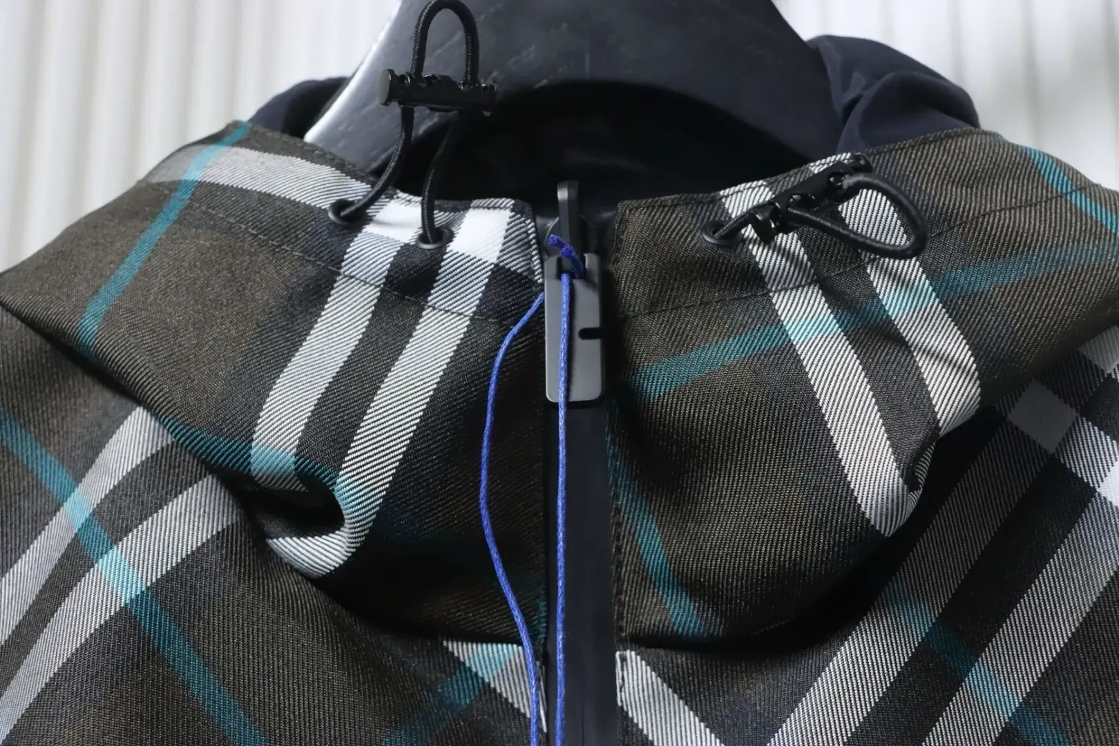 Warhorse Jacket With Embroidered Checkered Pattern And Double Sided Zipper - etkick reps au