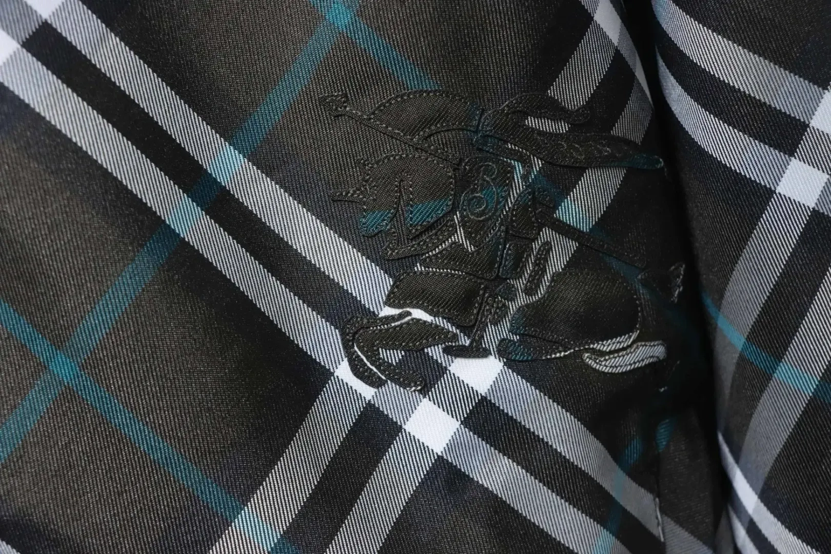 Warhorse Jacket With Embroidered Checkered Pattern And Double Sided Zipper - etkick reps au