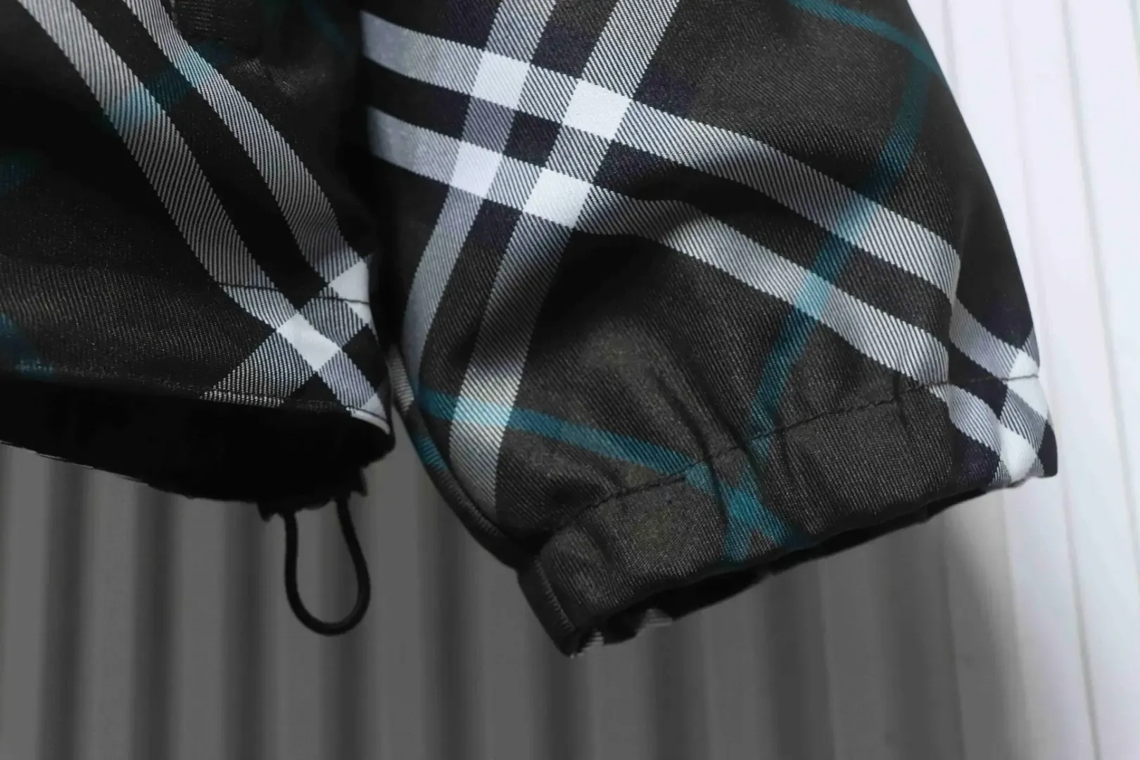 Warhorse Jacket With Embroidered Checkered Pattern And Double Sided Zipper - etkick reps au