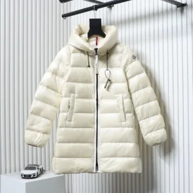 WomenS Hooded Down Jacket In Baby Style Mid Length