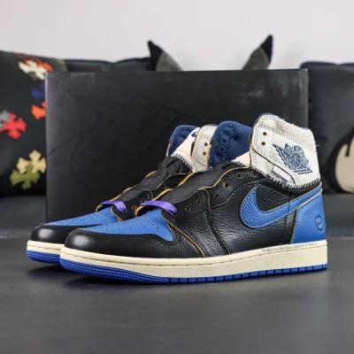 Air Jordan 1 Rtr Hi OG SP Black / White / Blue - etkick reps au
