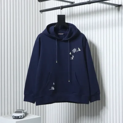 Hoodie With Sailboat Pattern And Embroidery - etkick reps au