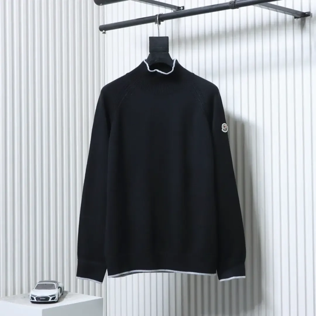 Moncler Logo Turtleneck Sweater With Long Sleeves - etkick reps au