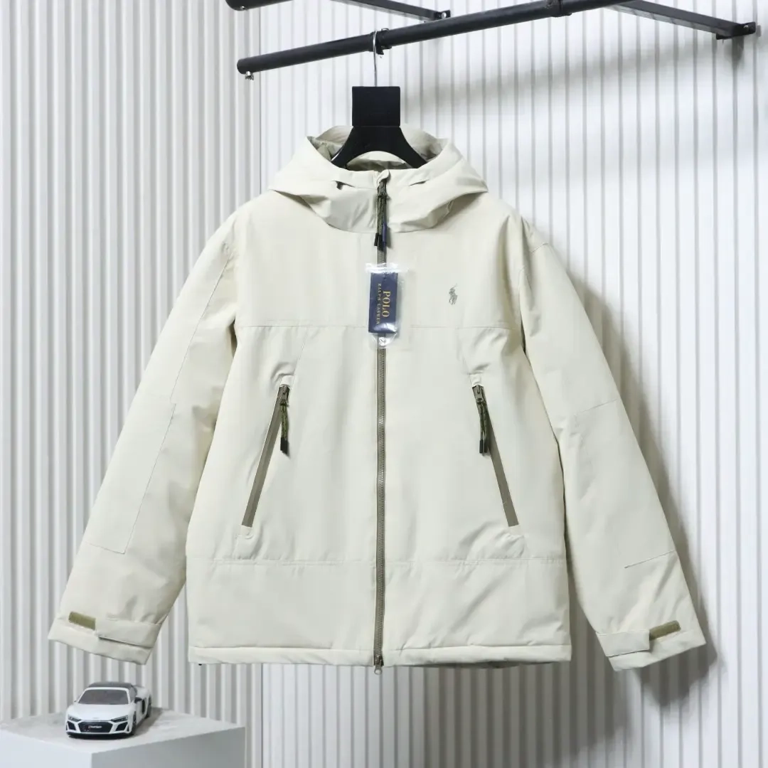 Ralph Lauren Down Jacket With Hood And Embroidered Logo - etkick reps au