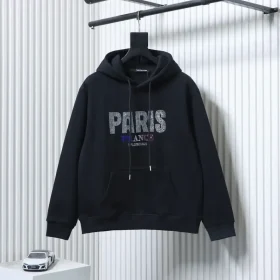 Balenciaga 25FW Crown Rhinestone Hoodie