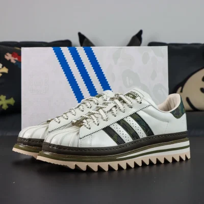 CLOT x BAPE® Superstar by Edison Chen Off White / Branch / Olive