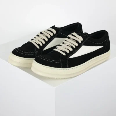 R1ck0wens RO Low-Top Shoes Black Suede