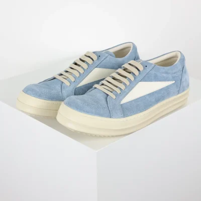 R1ck0wens RO Low-Top Shoes Sky Blue Suede