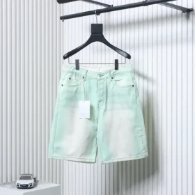 Acnestudios 1981M25ss Distressed Glow-in-the-Dark Muddy Dye Denim Shorts