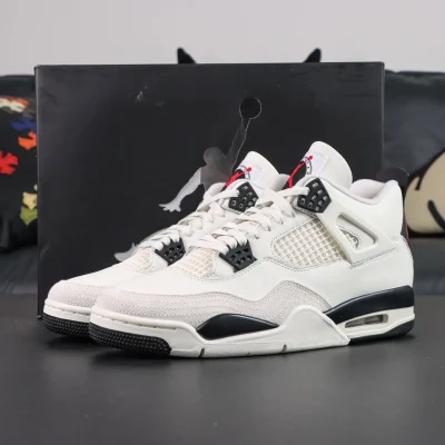 Air Jordan 4 Retro ‘Flight Club’ Sail And Black-University Red - etkick reps au