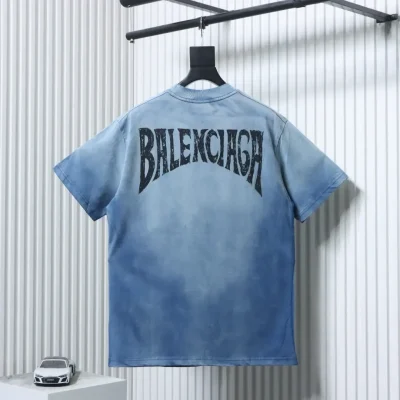 Balenciaga Heavy Wash Distressed Short Sleeve T-Shirt