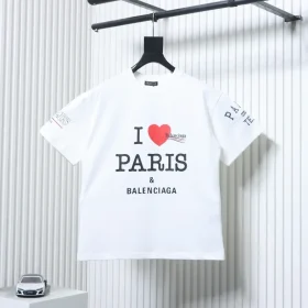 Balenciaga / Paris 25ss collaboration short-sleeved T-shirt with multi-part logo print