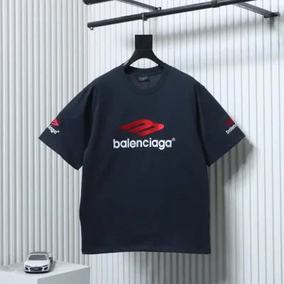 Balenciaga SS23 Washed T-Shirt with 3M Embroidered Lettering - etkick reps au