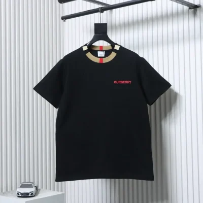 Bry T-Shirt With A Checked Collar And Embroidered Logo - etkick reps au