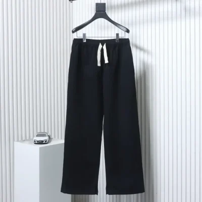Cel1ne cotton trousers with small leather label