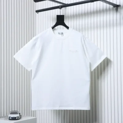 Classic T-shirt with embroidered signature letter – short sleeve