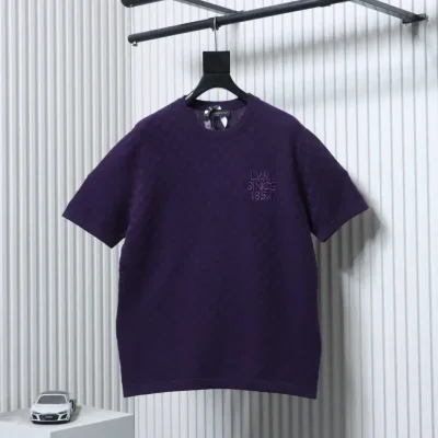 LU Shirt Jacquard Top With A Subtle Check Pattern And Letter Embroidery - etkick reps au