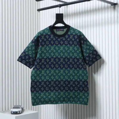 LU Short-Sleeve Jacquard Knit Top Color-Block - etkick reps au