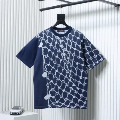 LU T-Shirt Jacquard Knit With Fishnet Pattern - etkick reps au
