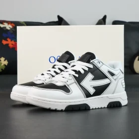 OFF-WHITE Out Of Office Leather White Grey Black Arrow Design