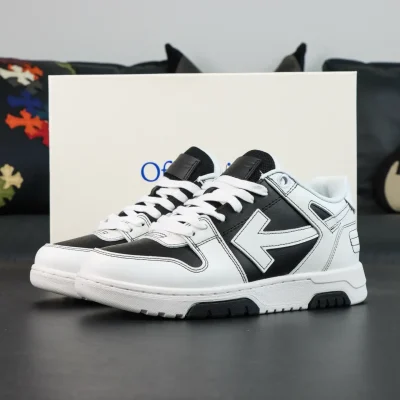 OFF-WHITE Out Of Office Leather White Grey Black Arrow Design