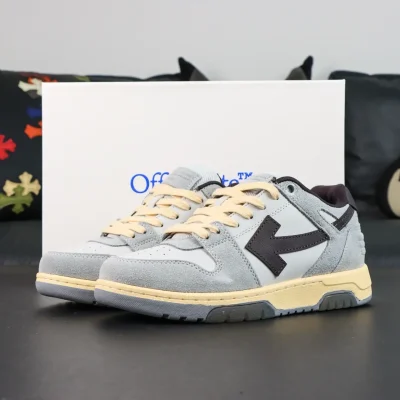 OFF-WHITE Out Of Office sneakers  grey brown and white