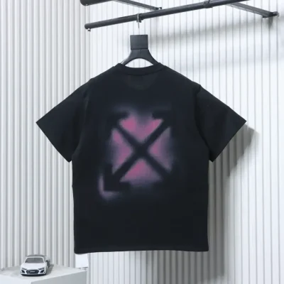 OFF-WHITE short-sleeved shirt with splash arrows