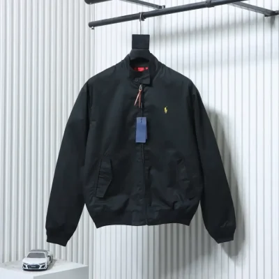 Ralph Lauren Spring Summer 2025 – Solid Color Jacket With Embroidered Logo And Zipper - etkick reps au